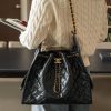Chanel 25 Bag shiny calf black