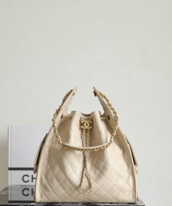 CHANEL 25 BAG CAVIAR BEIGE
